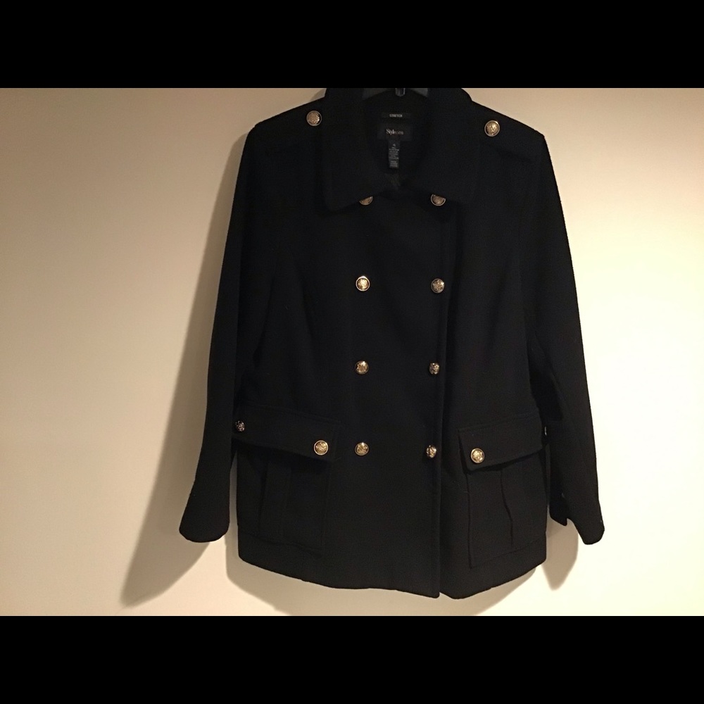 Black pea coat